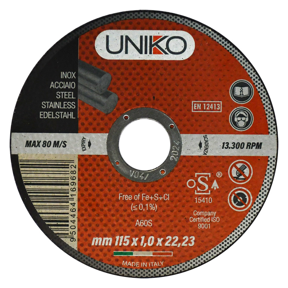 50pz mola abrasiva per inox/ferro ø 230 x 1,9 codice 5011310 cod:ferx.5011310nlm