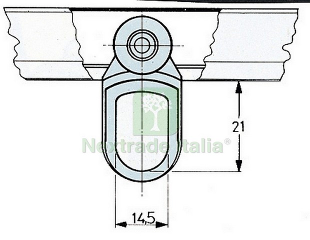 50PZ OMGE CARRELLO NYLON ART.903 CON 2 RUOTE NYLON: - Foto 2 di 4
