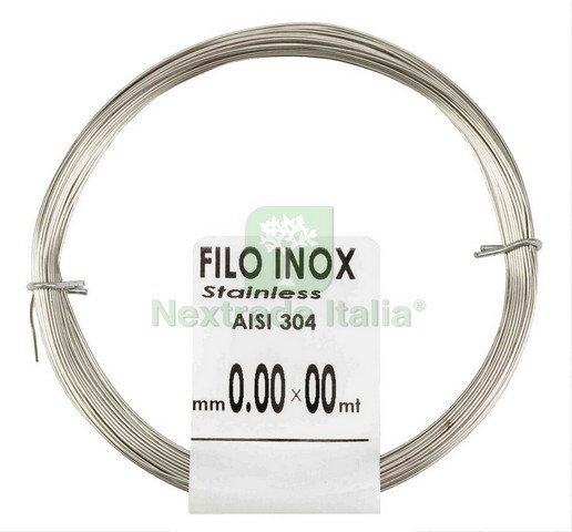 25PZ FILO ACCIAIO INOX DIAMETRO 1 MM LUNGHEZZA 6 MT MATASSINA 40 G: - Foto 2 di 4