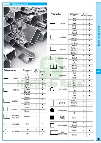 5PZ PROFILO ARGENTO H.200 CM ANGOLARE 10X10X1 MM: - Foto 3 di 4