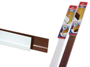 50pz parafreddo adesivo in pvc flessibile con feltro per porte - cm.100, colore marrone cod:ferx.fer27663