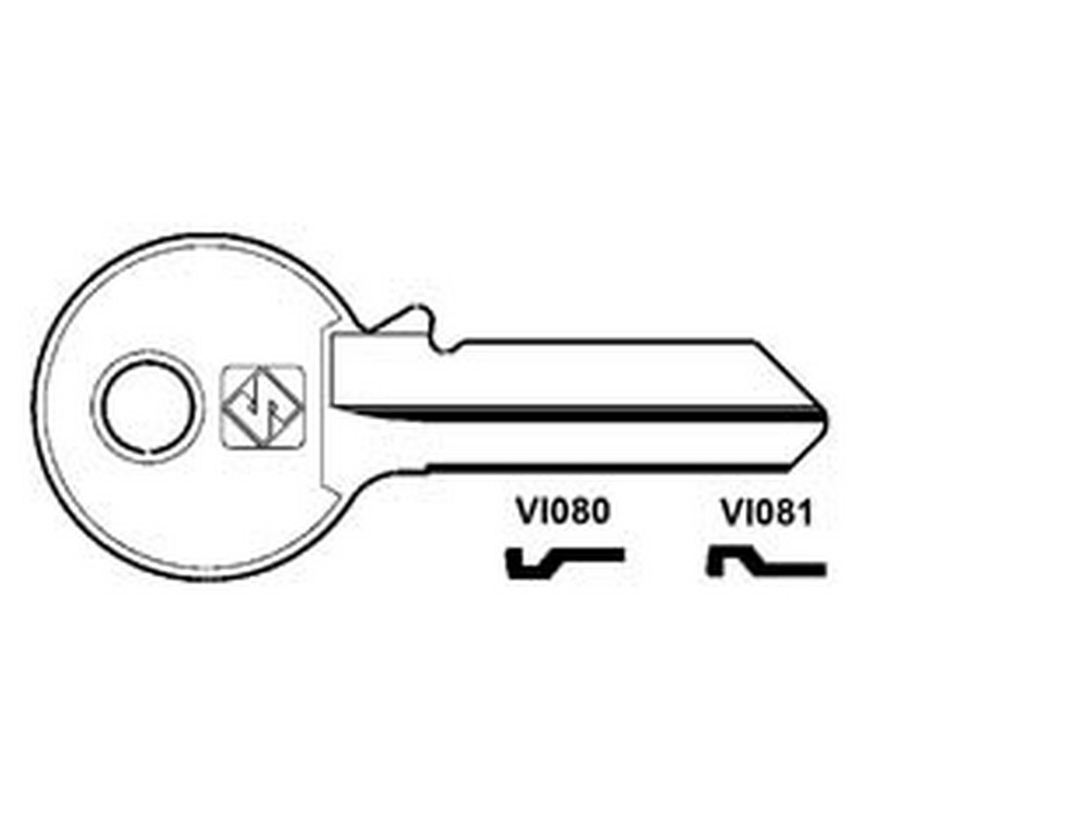 Image of 100pz chiavi per cilindri viro 5 spine grandi - vi080 dx cod:ferx.fer54751