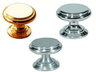 5pz pomoli per mobili in ottone piatti sagomati - ? mm.32 in ottone cromato lucido cod:ferx.fer85908