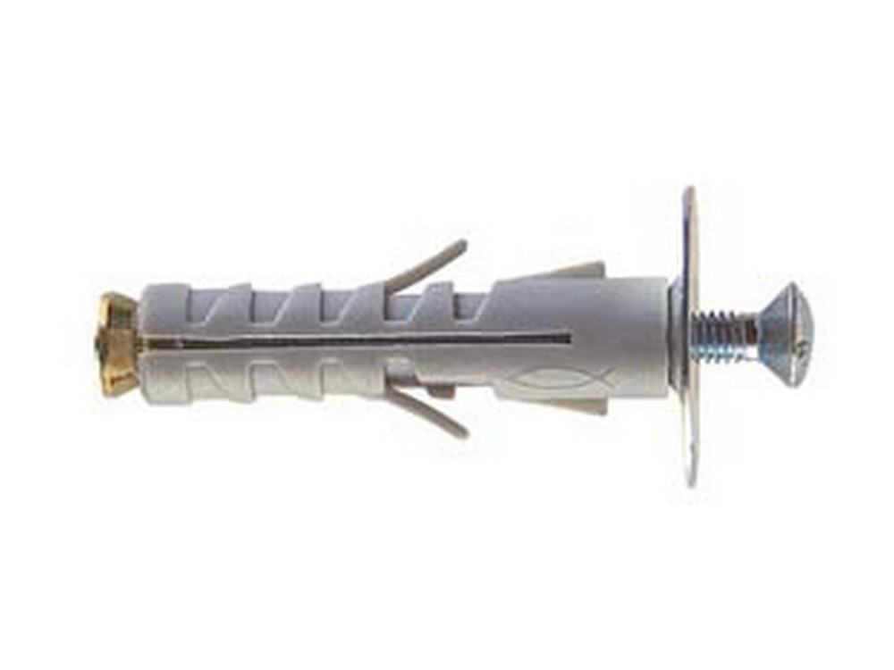 Image of 100pz tassello in nylon con vite &quot;sb&quot; - sb 12/4 ? mm.12x45 vite t.s.c taglio combinato cod:ferx.fer62954