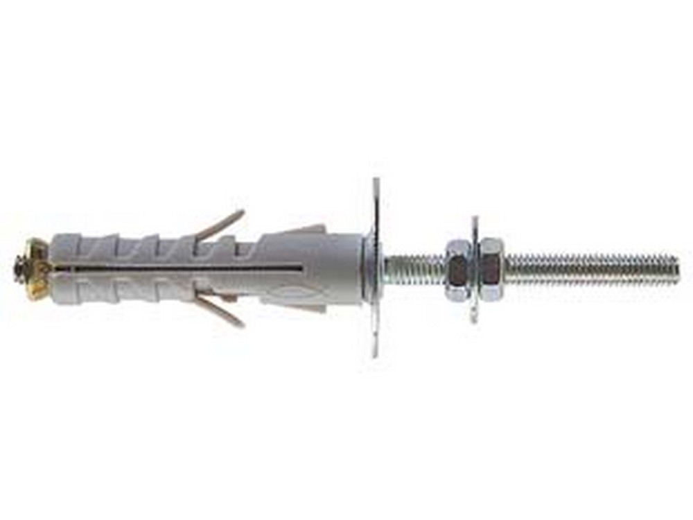 Image of 50pz tassello in nylon con vite doppia &quot;sb&quot; - sb 12/5 ? mm.12x45 vite ? mm.5 max40 cod:ferx.fer62961