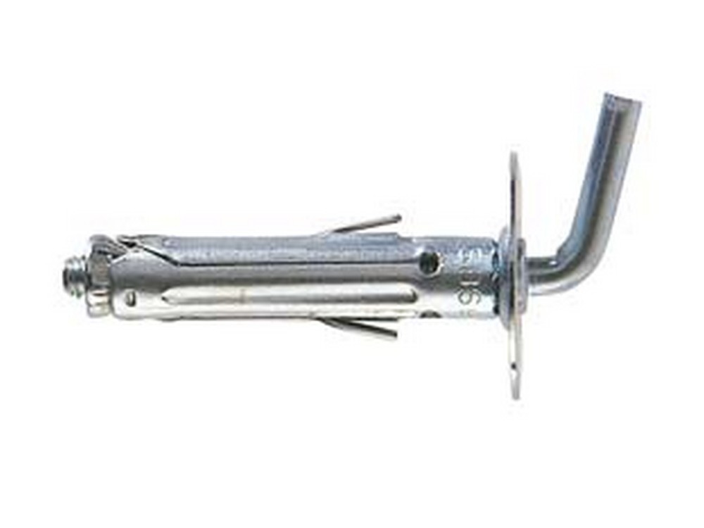 Image of 100pz tassello in acciaio con gancio corto &quot;sbs&quot; - sbs 9/8 ? mm.9x45 gancio mm.10 cod:ferx.fer63036
