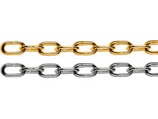 25mt catena genovese in matassine - n?14 maglia ? mm.2,2 ferro ottonato cod:ferx.fer4268