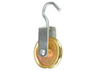 20pz carrucola con gancio ruota ottonata - ? mm.35x12 cod:ferx.fer145800