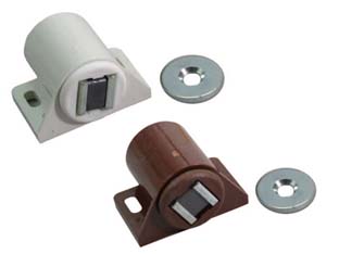 100pz cricchetto magnetico k6 tondo - mm,30x30x19, in plastica bianco cod:ferx.fer23719