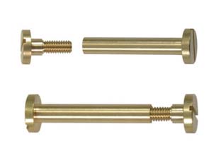 25pz viti a cannocchiale in ottone - ? mm.6x30h. - testa ? mm.12 - vite ?.mm.5x11 ma cod:ferx.fer18715