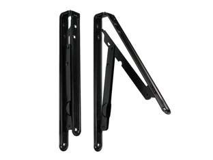 2pz mensole pieghevoli nere - mm.400x400 colore nero cod:ferx.fer5500