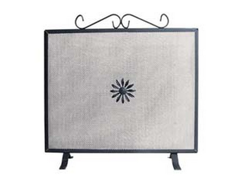 Image of parascintille quadrato con decoro per camino - cm.40x50h. cod:ferx.fer410670