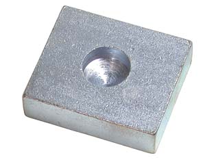 10pz piastra in acciaio zincato per cardine art.349 - ? foro mm.20 misure piastra mm.60x70 cod:ferx.fer34227