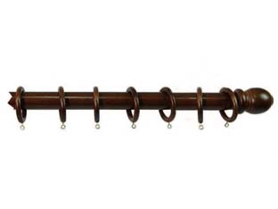 bastone in legno senza supporti ? mm.35 noce - cm.300 cod:ferx.fer11921