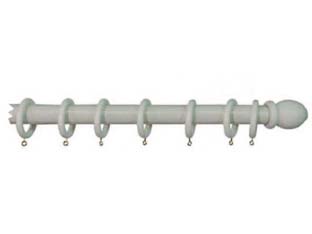 bastone in legno senza supporti ? mm.35 bianco - cm.200 cod:ferx.fer11938