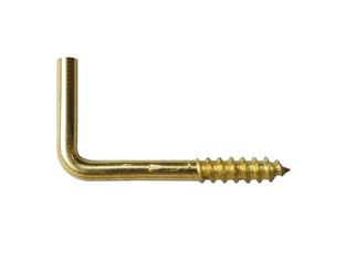 200pz rampini dritti a vite ottone lucido - mm.18x50 - ? mm.3x40 cod:ferx.fer44301