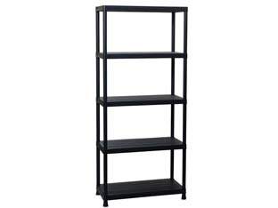 scaffale universal 84-5 per interni con 5 ripiani nero art.133 - cm.80x40x180h. cod:ferx.fer60103