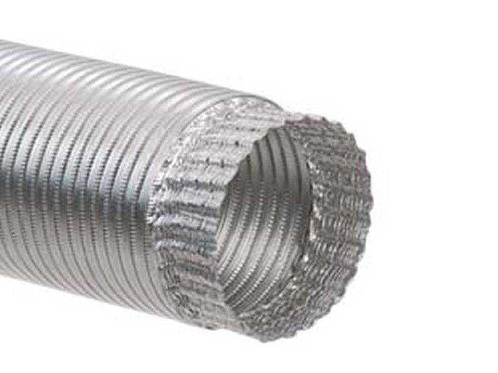 6pz tubi flessibili ed estensibili in alluminio colore naturale m/f - ø cm.18 cod:ferx.fer454605