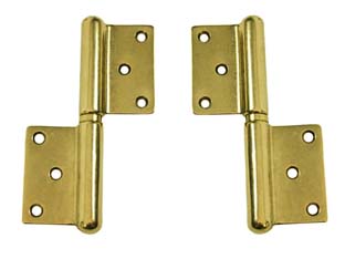 2pz cerniera in grossezza in ottone lucido - mm.140 sx cod:ferx.fer74810