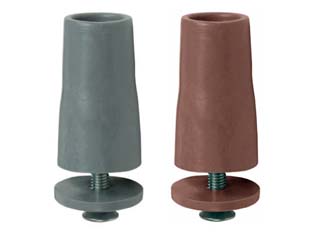100pz arresti con viti per avvolgibili - ? mm.24x40 colore grigio cod:ferx.fer78757