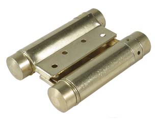1coppia cerniere a molla tipo "bommer" acciaio ottonato art.109 - mm.100 cod:ferx.fer81313