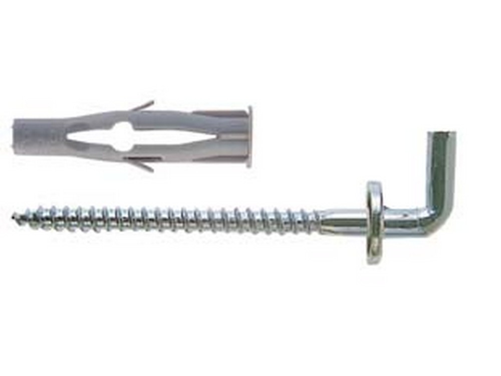 Image of 25pz tassello in nylon con gancio &quot;fu-h&quot; - ? mm.8x50 gancio mm.4,5x65 cod:ferx.fer81870