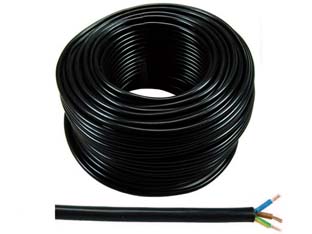 100mt cavo elettrico multipolare similgomma nero h05vv-f - 3x mmq.2,5 colore nero cod:ferx.fer90643