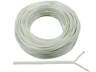 100mt cavo elettrico bipolare piattina costa stretta bianco - 2x mmq.0,50 colore bianco cod:ferx.fer90773