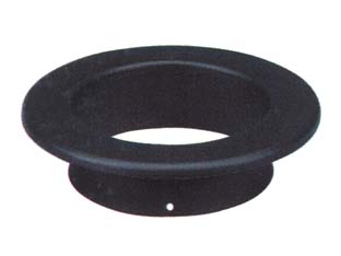 rosone porcellanato per stufe a legna nero opaco pesante mm.1,2 - ? cm.14 cod:ferx.fer136112