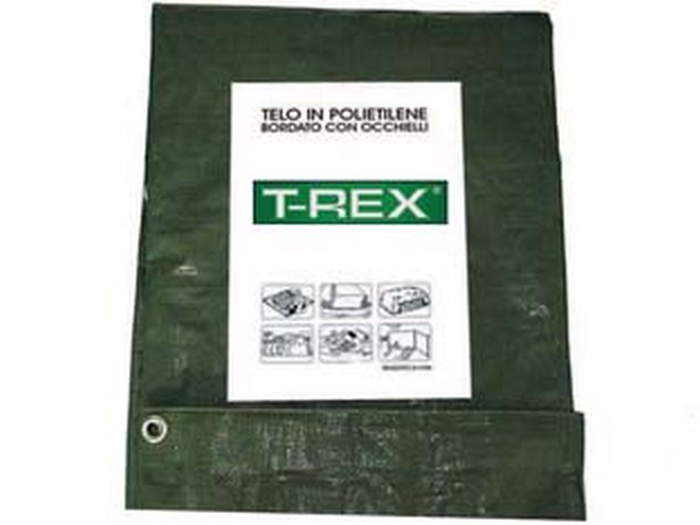 telo occhiellato bordato con angoli rinforzati 100 gr. normale - mt.6x8 - gr.100 al mq. - colore verde/blu cod:ferx.fer63753