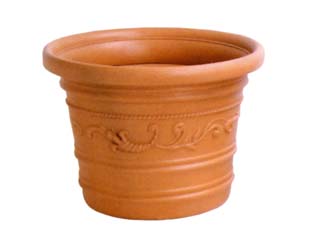 vaso in plastica festonato doppio bordo - ? mm.60x45 h. cod:ferx.fer101080