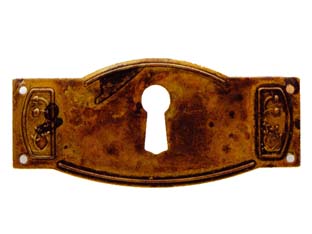 5pz bocchette per mobili sagomate mod.30698 in ottone anticato - mm.100x43h. cod:ferx.fer107761
