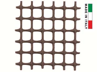 1 pz rete in plastica quadra marrone mm.10x10 - maglia mm.10x10, altezza cm.100 cod:ferx.fer110518