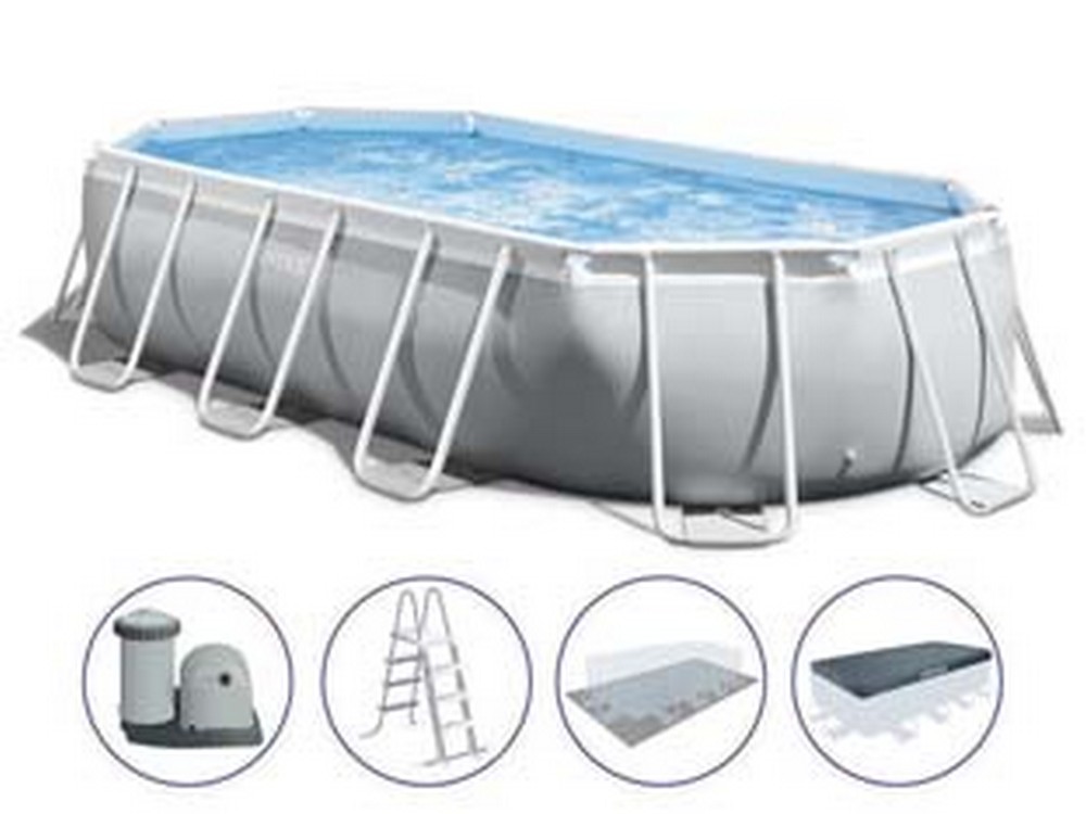 1pz piscina prism frame ovale tel. portante pompa cm.503x274x122h cod:ferx.fer117418