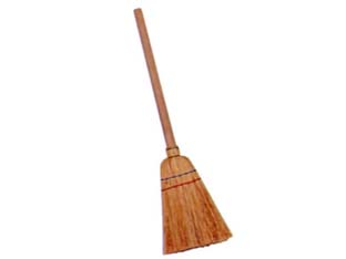 10pz scopetta befanella di saggina con manico - cm.18x3x60h. cod:ferx.fer134989
