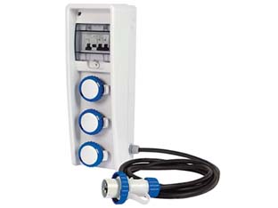 quadro ulisse asc portatile con maniglia 3 prese industriali ip65 cod:ferx.fer137577
