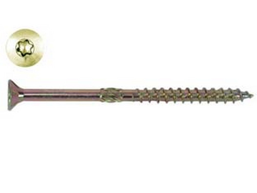 50pz viti truciolare testa svasata torx acciaio zincato giallo mm10x300 cod:ferx.fer144575