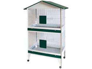 voliera a casetta con divisorio per uccelli - cm.65x50x160h. cod:ferx.fer144933