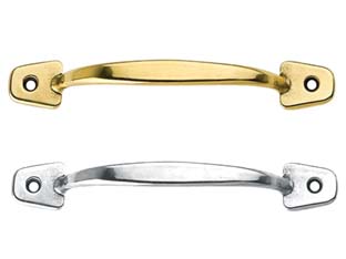 10pz maniglie per mobili fisse in ottone - mm.158x22h. - interfori mm.120 ottone cromato cod:ferx.fer100144