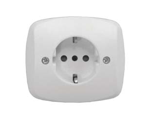 10pz placca presa schuko 16a+t "venus" - mm.76x76 (1820.d) cod:ferx.fer153799