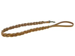 3pz guinzaglio per cani cuoio naturale fili intrecciati - cm.80 cuoio naturale cod:ferx.fer153812