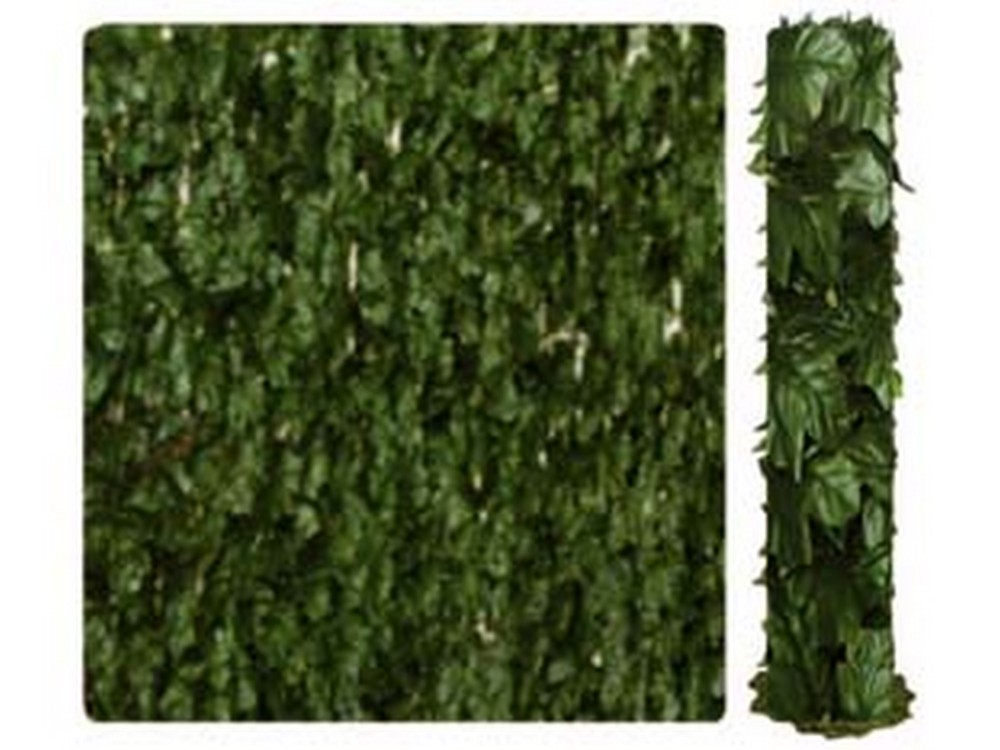 Image of 1 pz siepe ornamentale artificiale con foglie edera - mt.3x1,5h. - 1800 foglie cod:ferx.fer162111