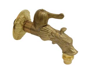 rubinetto artistico in ottone a leva oro anticato attacco m 1/2' cod:ferx.fer164399