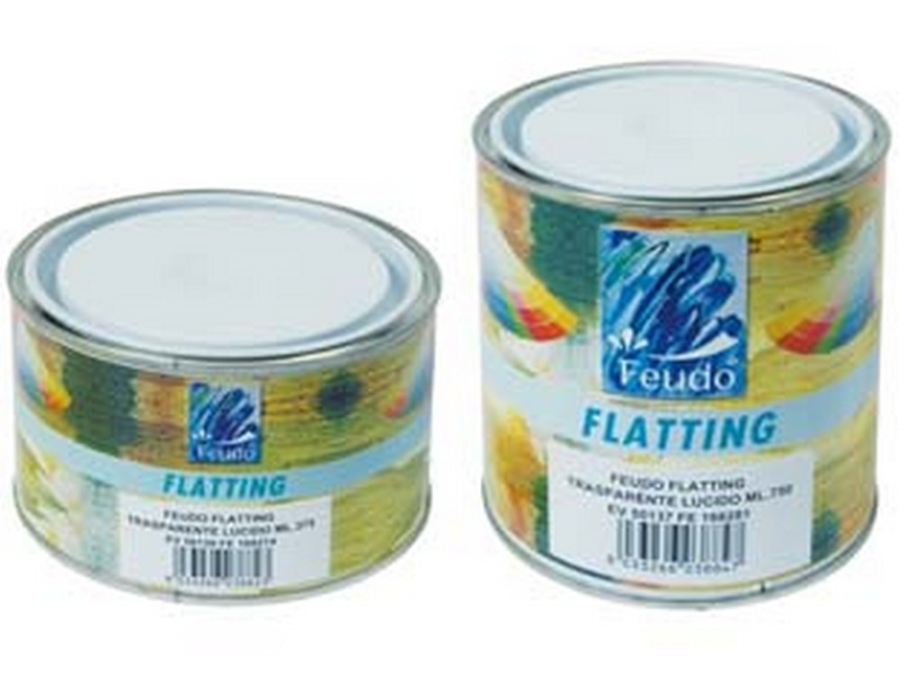 6pz flatting trasparente lucido in barattolo (flatting brill) - ml.370 trasparente lucido cod:ferx.fer168274
