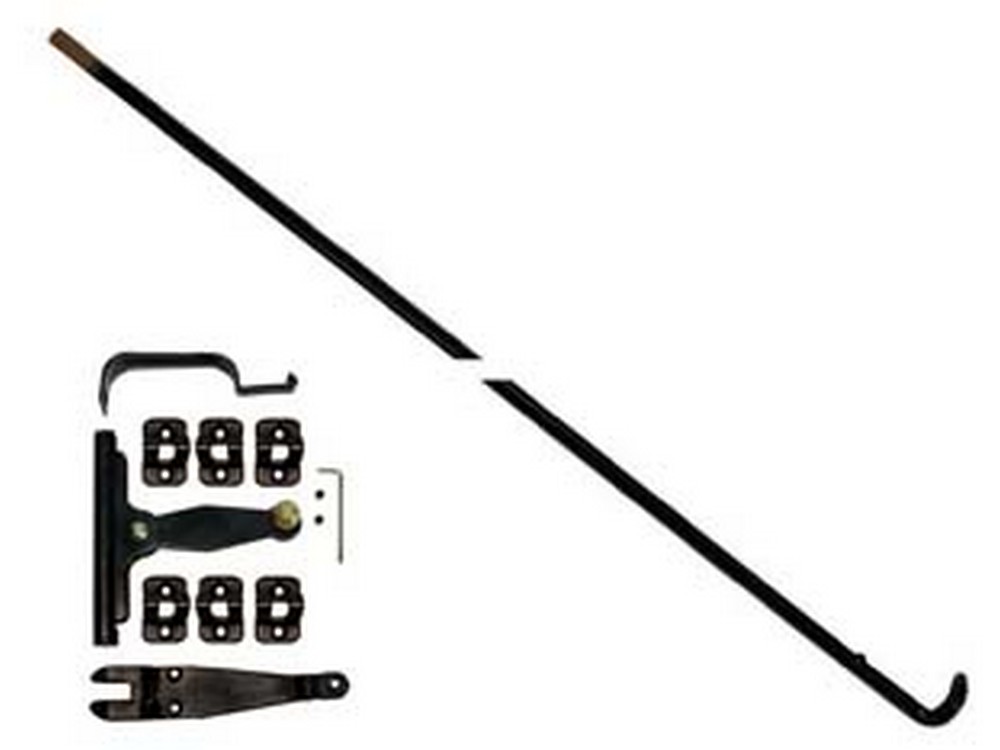 2pz spagnolette per finestra complete in kit nere - cm.160h. per finestra cod:ferx.fer177627