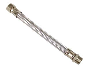 10pz flessibile inox m3/8 - f3/8 - m 3/8" f 3/8" cm.40 cod:ferx.fer182379