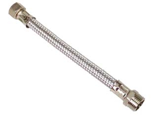 10pz flessibile inox m1/2 - f3/8 - m 1/2" f 3/8" cm.50 cod:ferx.fer182522