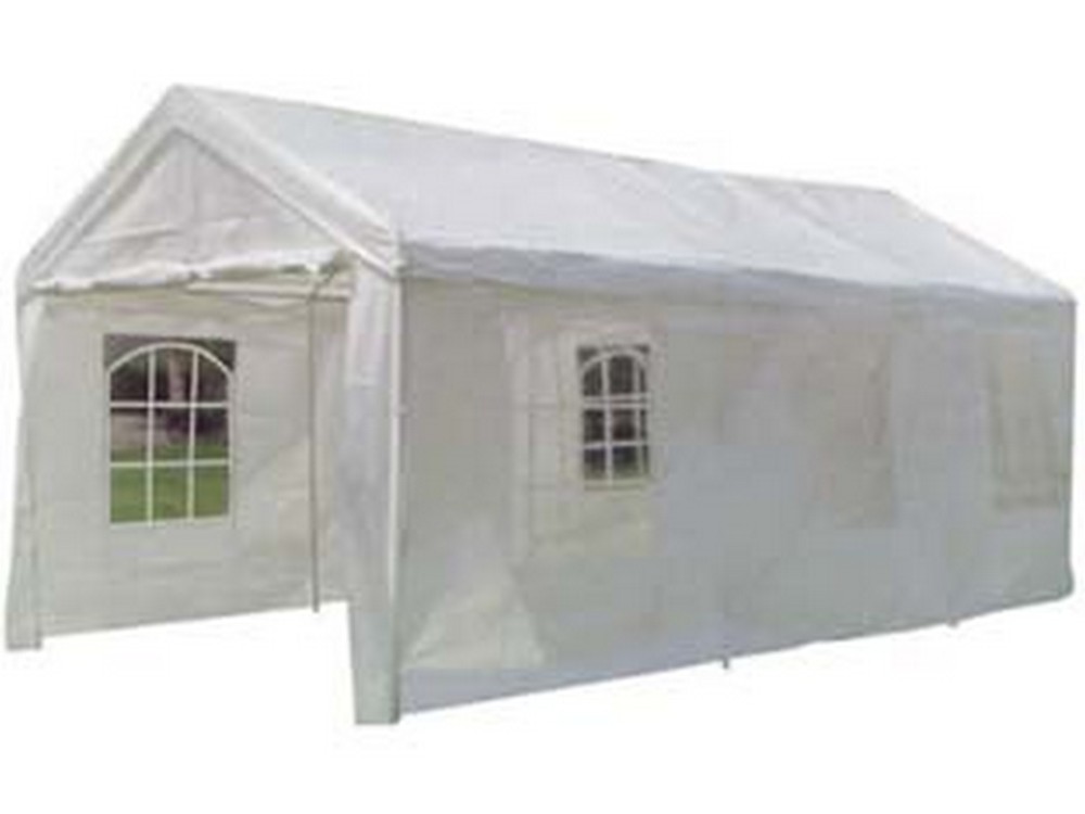 Image of gazebo in metallo carport bianco - cm.300x600 - colore bianco cod:ferx.fer184809