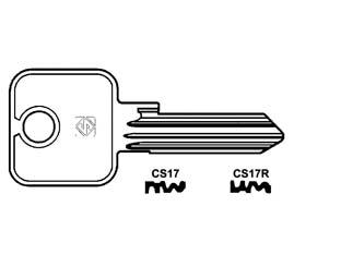 10pz chiavi per cilindri 5 spine grandi - cs17r sx cod:ferx.fer347709