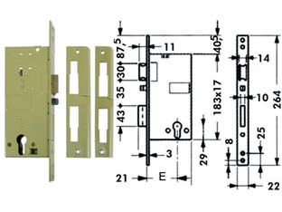 elettroserratura da infilare a cilindro 5810 - mm.50 (y5810050) cod:ferx.fer189392